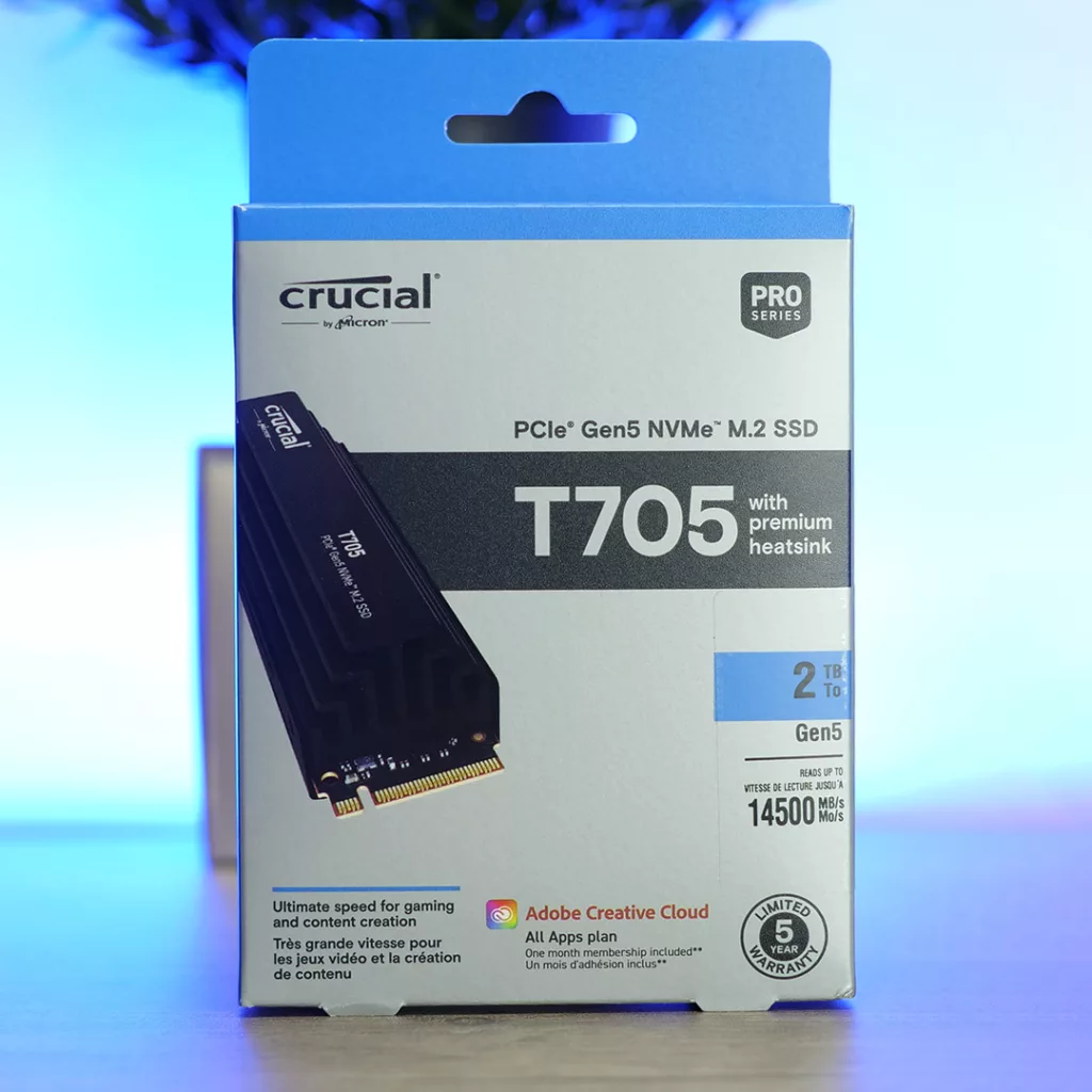 crucial SSD t705 2 to emballage